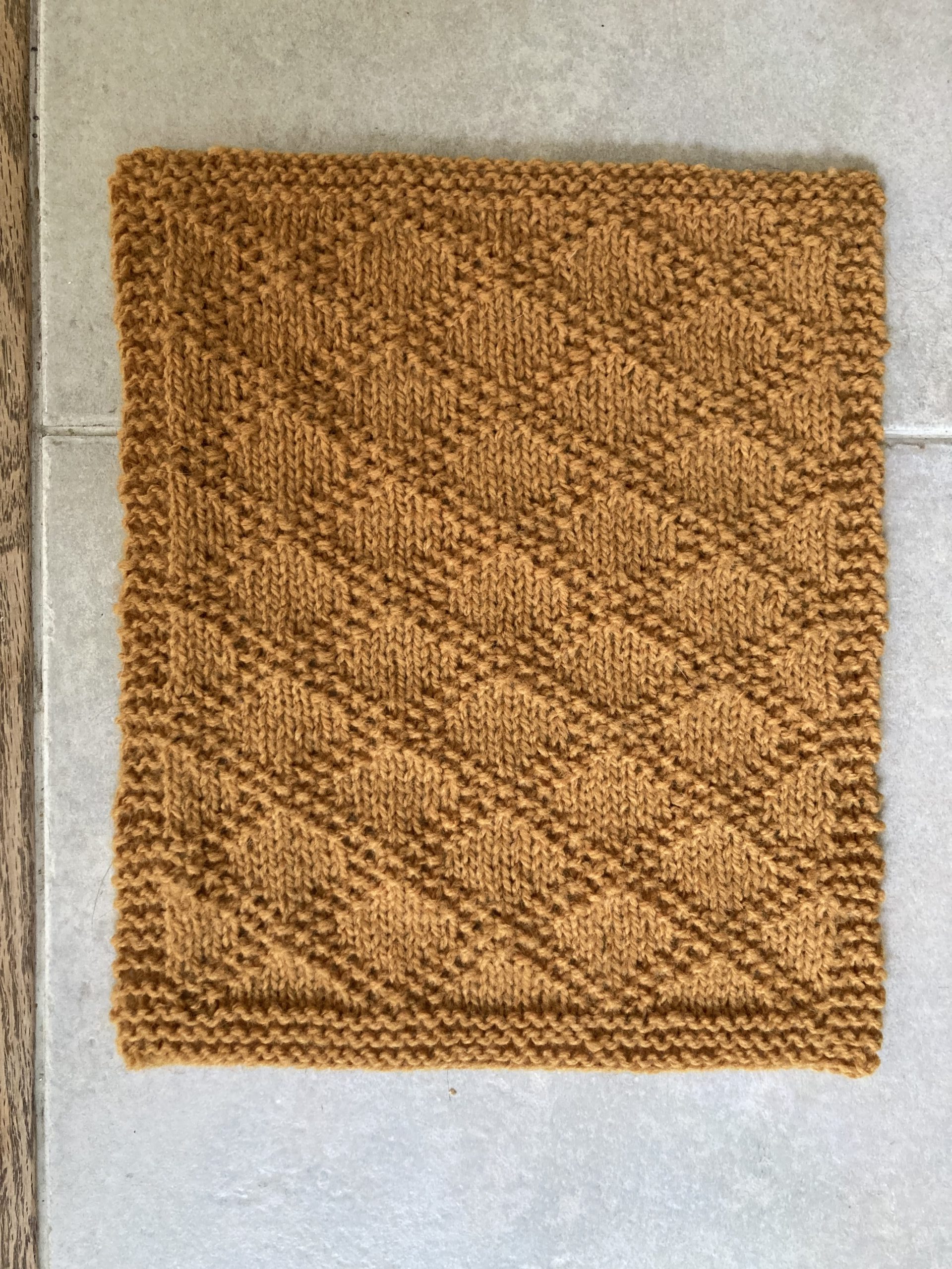 Practicing knitting stiches